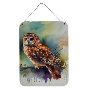 NEW Tawny Owl Wall or Door Hanging Prints Aluminum Metal Sign Kitchen Wall Bar Bathroom Plaque Home Decor Front Door Plaque, 12x16, Multicolor