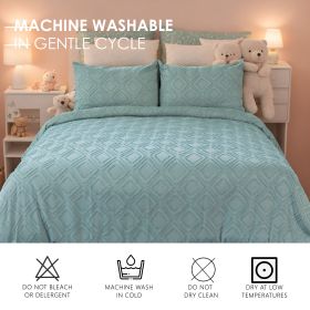 Bohemian Style Quilt Cover Set, Cut Flower Quilt Cover,  Tufted Quilt Cover Three-piece Set, One Quilt Cover And Two Pillowcases,  Washable And M (Option: 263cmx229cm)