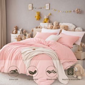 Three-piece Bedding Set With Solid Color Quilt Cover And Pillowcase, Three-piece Bedding Set - Super Soft Microfiber Hotel Series - Brushed Super (Option: 263cmx229cm 6pcs)