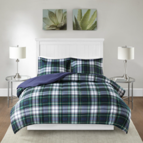 Scotchgard Down  All Season Comforter Set (Option: Navy-King)