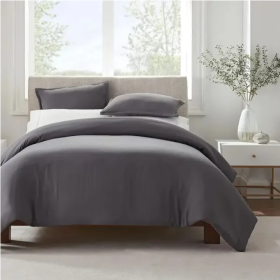 Serta Simply Clean Pleated Duvet Cover Queen (Option: Style6)